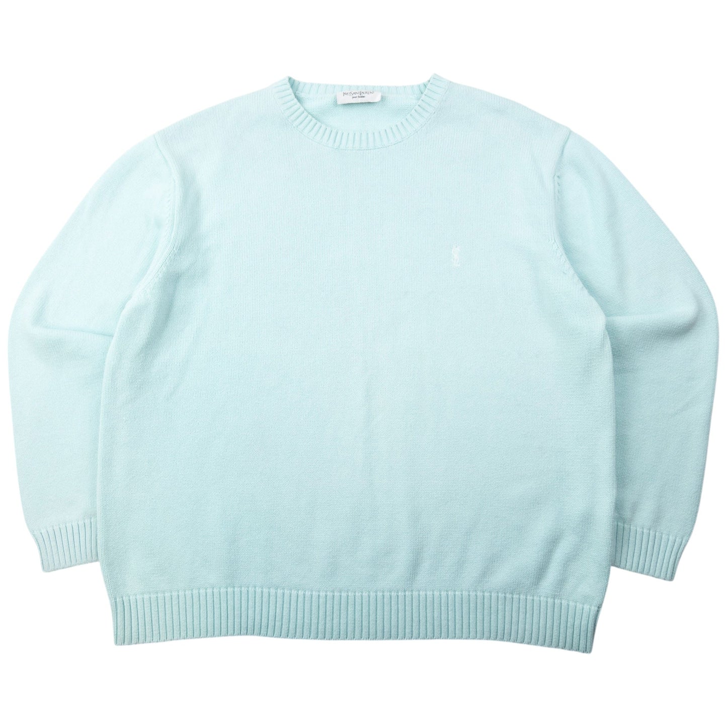 Vintage 2000s YSL Yves Saint Laurent Knit Jumper Size L | Large, Blue
