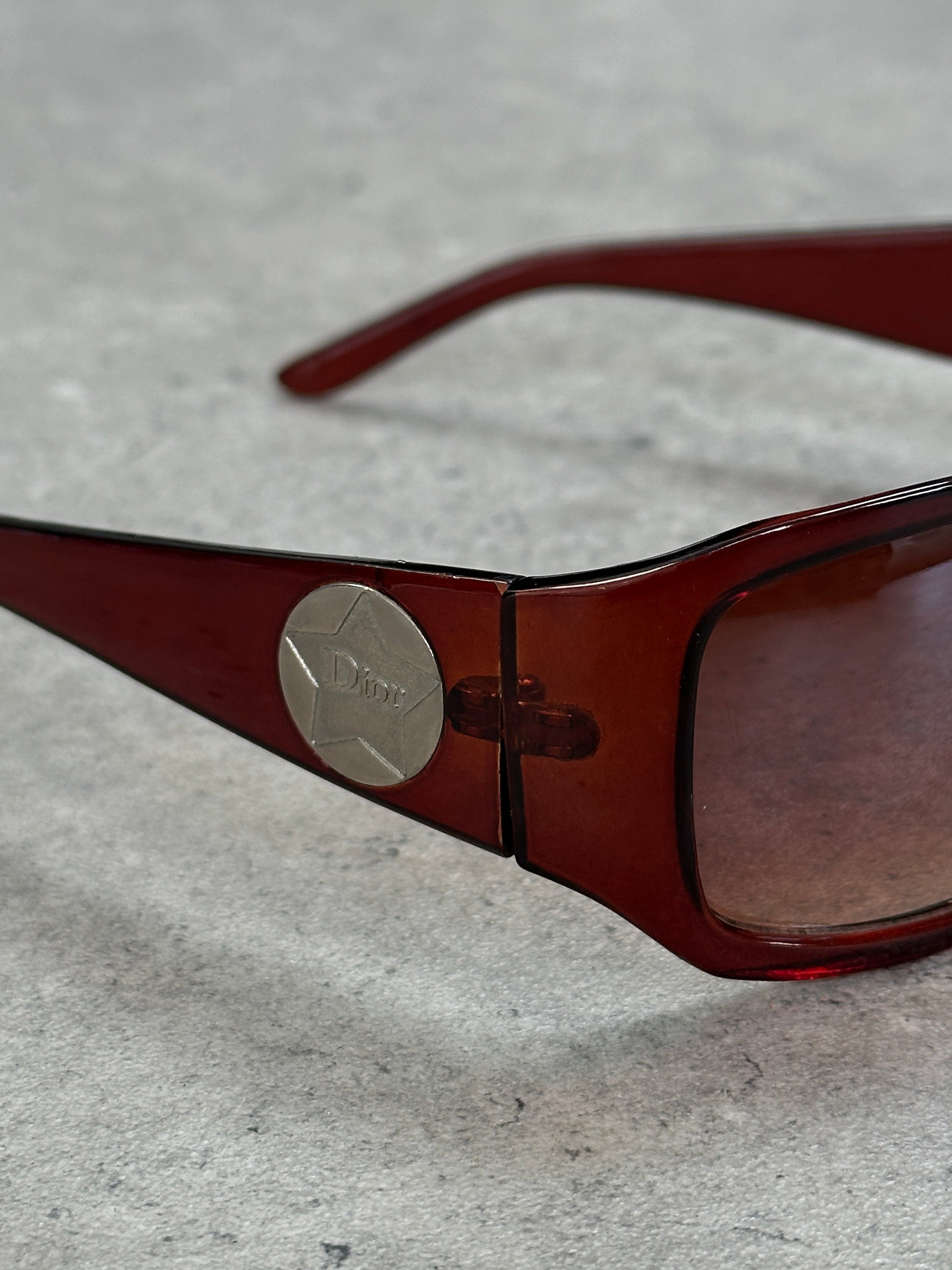 Christian Dior 1990s Star Square Logo Sunglasses