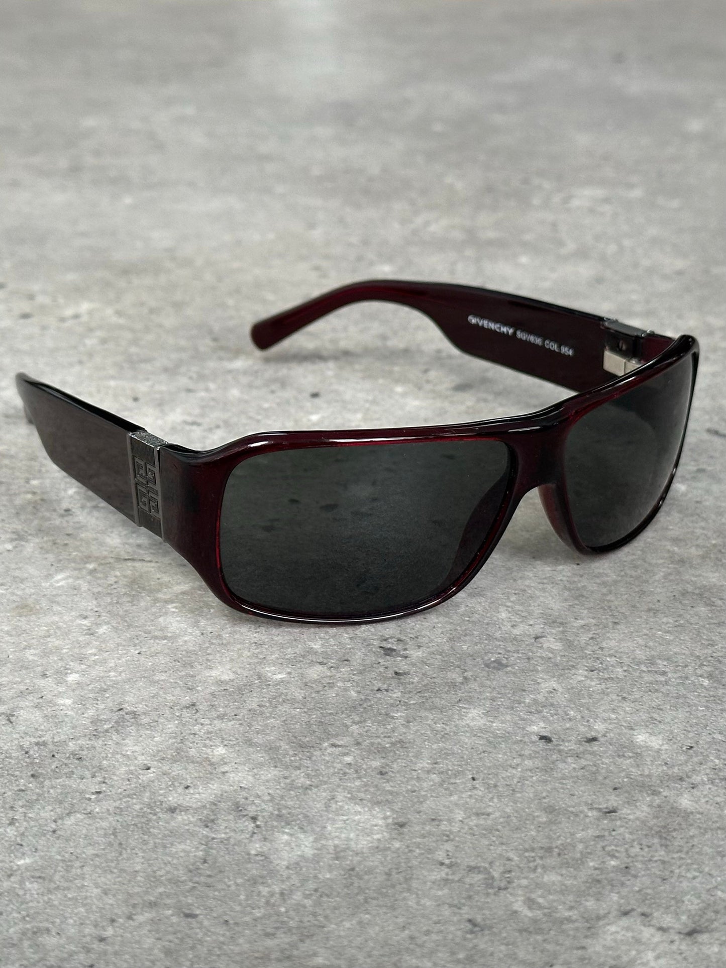 Givenchy 2000s Oversized Rectangle Logo Sunglasses
