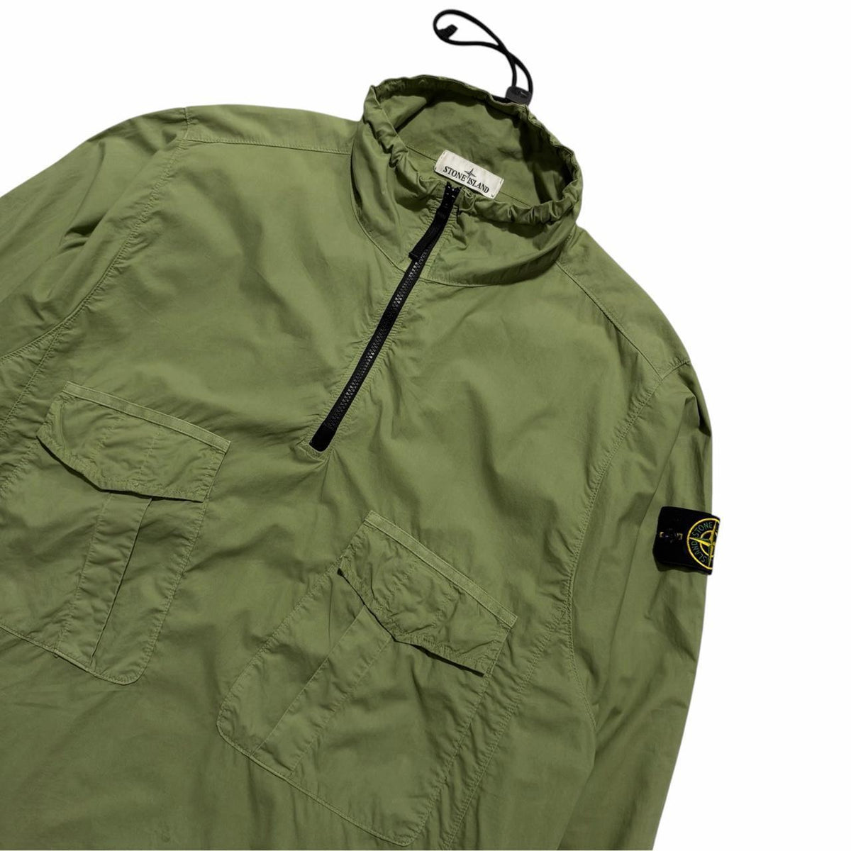 Stone Island Green Pullover Smock Jacket | Large, Green
