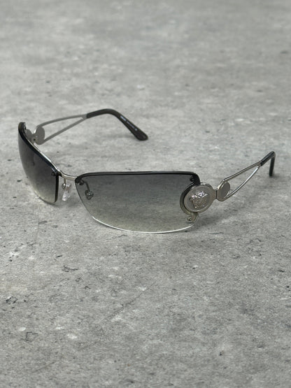Versace 2000s Medusa Logo Rimless Sunglasses