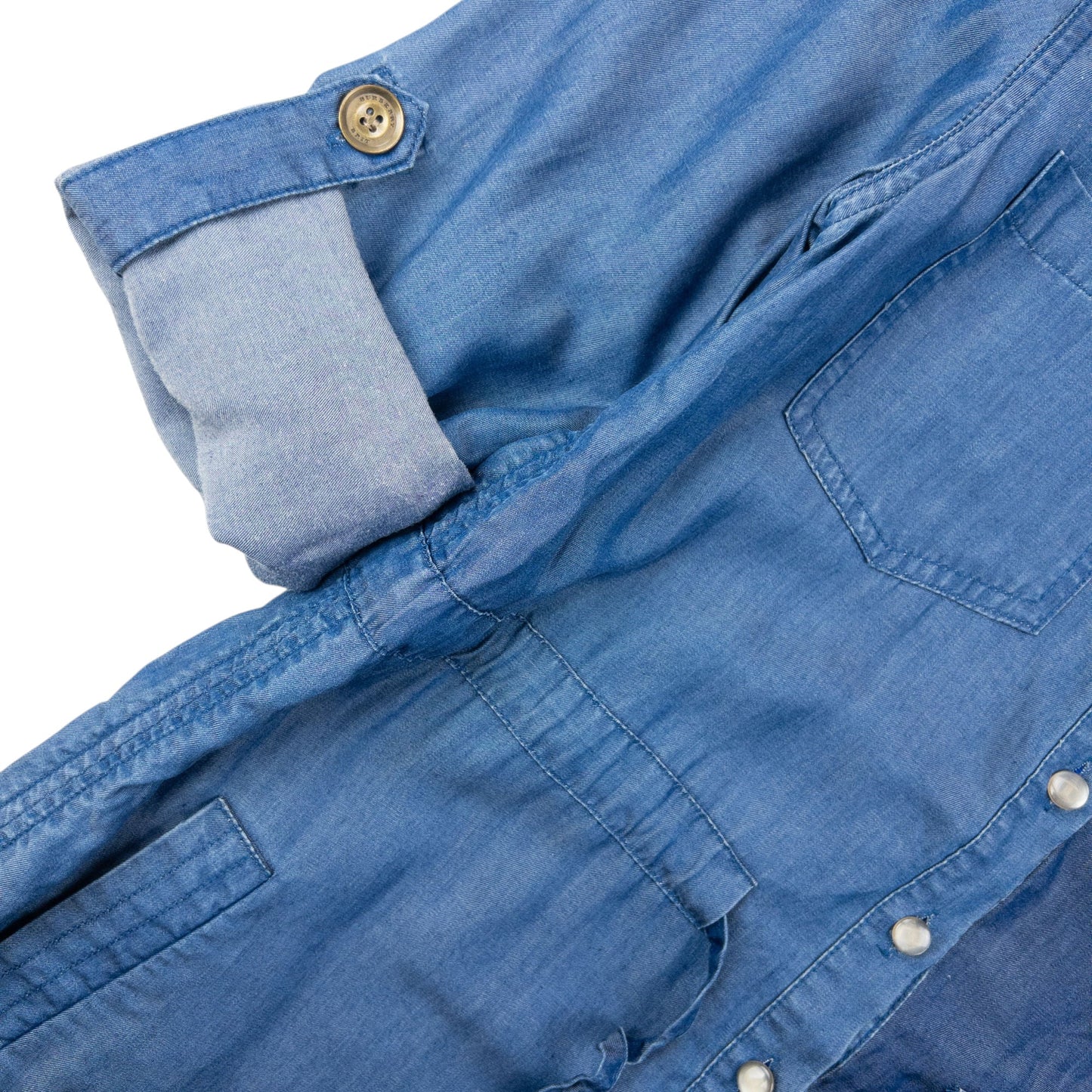 Vintage 2000s Burberry Blue Label Button Up Shirt Dress Womens Size S | Small, Blue