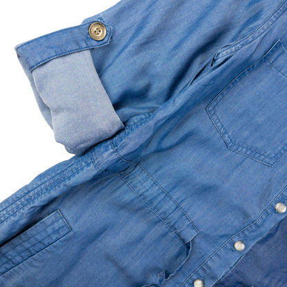Vintage 2000s Burberry Blue Label Button Up Shirt Dress Womens Size S | Small, Blue
