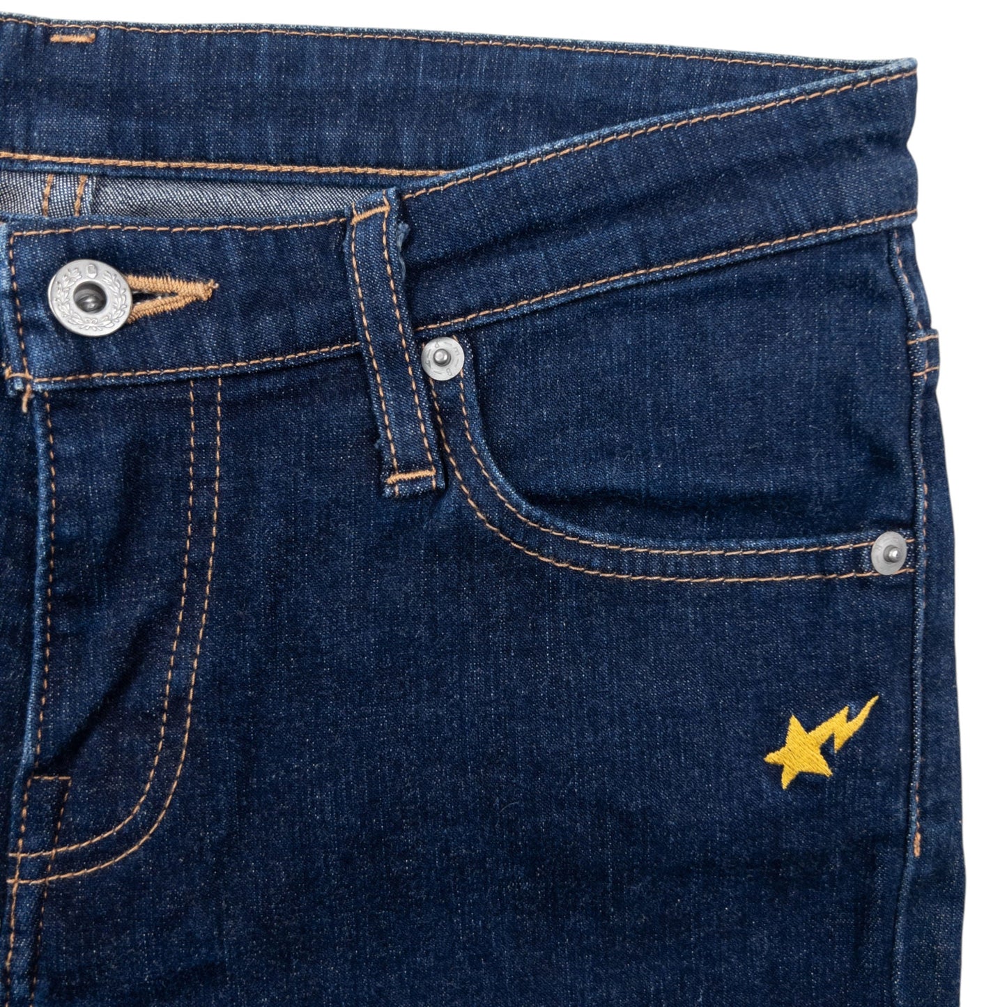 Vintage Bape Embroidered Denim Skinny Jeans Size XS