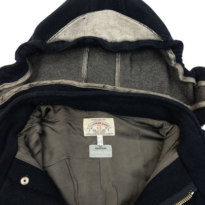Vintage 90s Armani Jeans Zip Up Wool Jacket Size XXL | XXL, Navy
