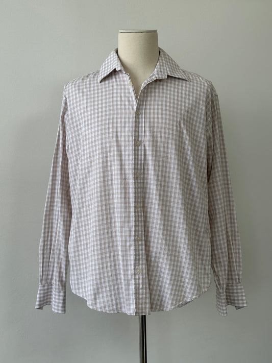 Yves Saint Laurent Pour Homme 2000s Pure Cotton Check Shirt - XL