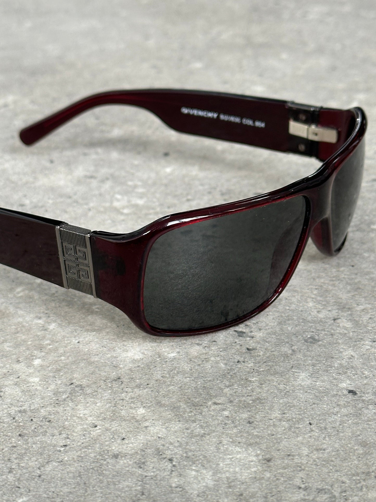 Givenchy 2000s Oversized Rectangle Logo Sunglasses