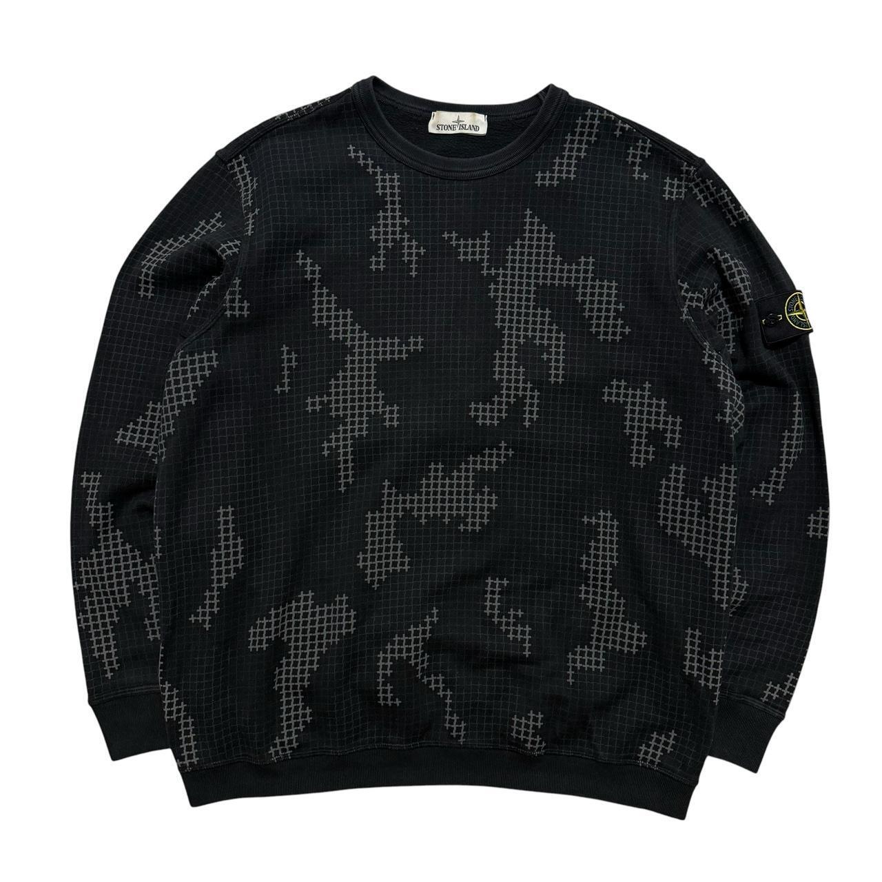 Stone Island Grid Camo Pullover Crewneck | XXL, Camo