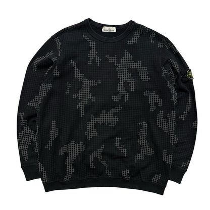 Stone Island Grid Camo Pullover Crewneck | XXL, Camo