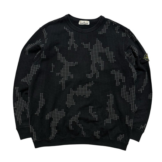 Stone Island Grid Camo Pullover Crewneck | XXL, Camo