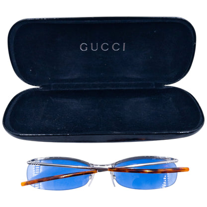 Vintage 2000s Gucci Rimless Sunglasses | O/S, Blue