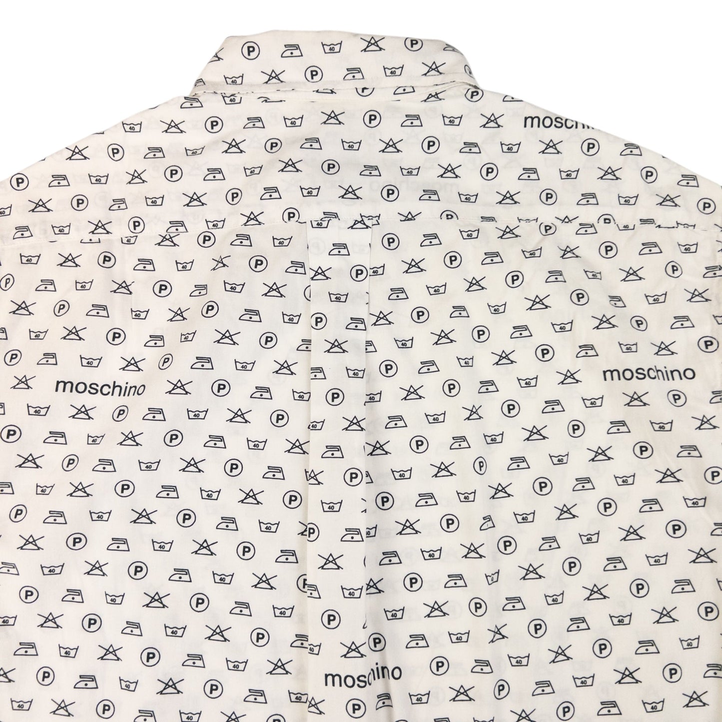 Vintage Moschino Jeans Monogram Washing Icons Shirt Size M