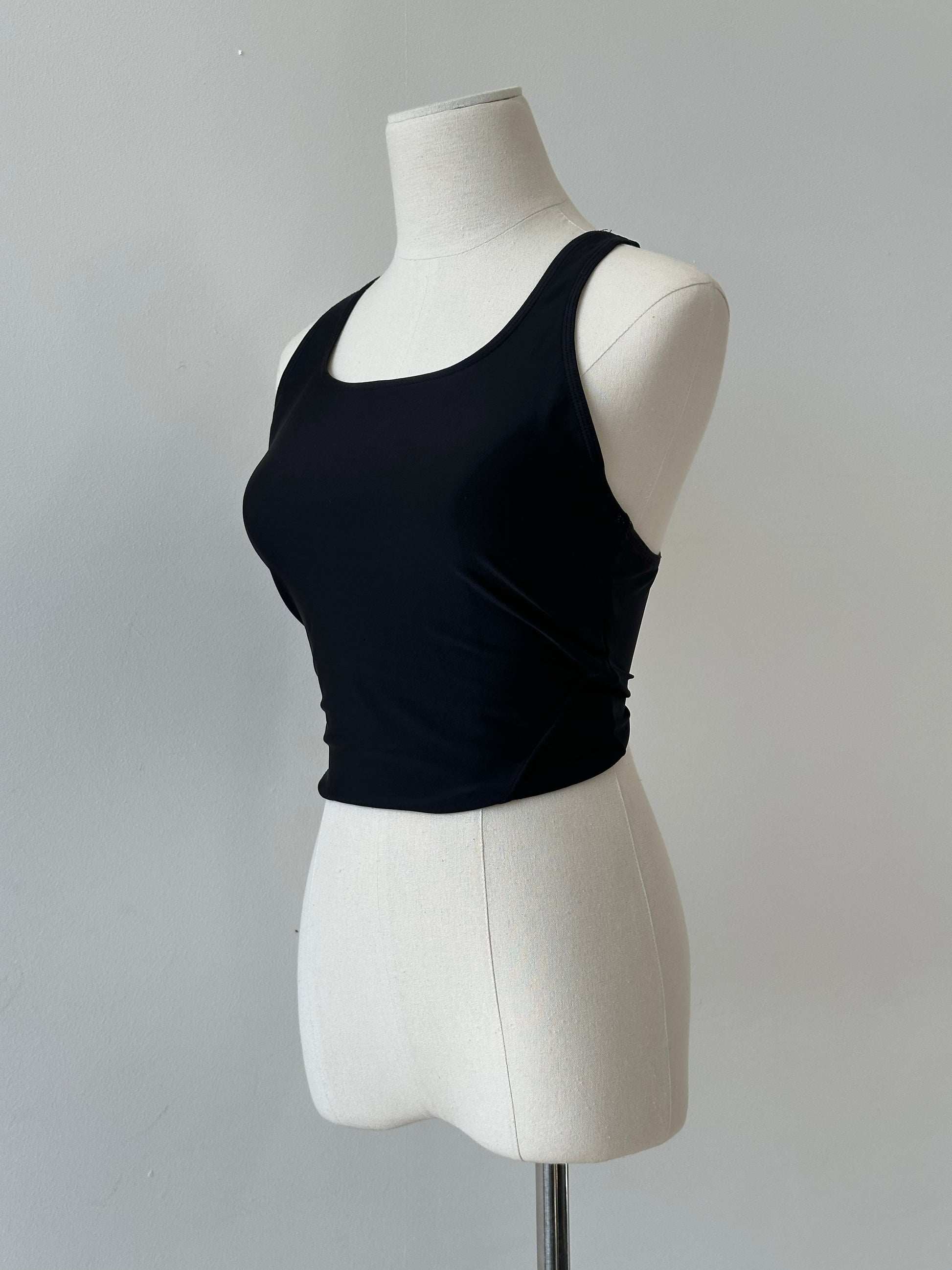 Vintage 2000s Sleeveless Racerback Crop Top - S-M