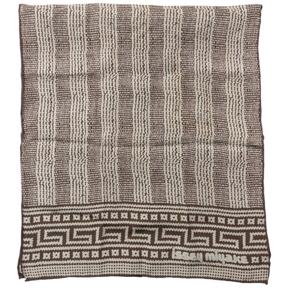 Vintage 2000s Issey Miyake Pattern Silk Scarf | O/S, Brown