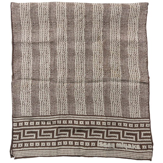 Vintage 2000s Issey Miyake Pattern Silk Scarf | O/S, Brown