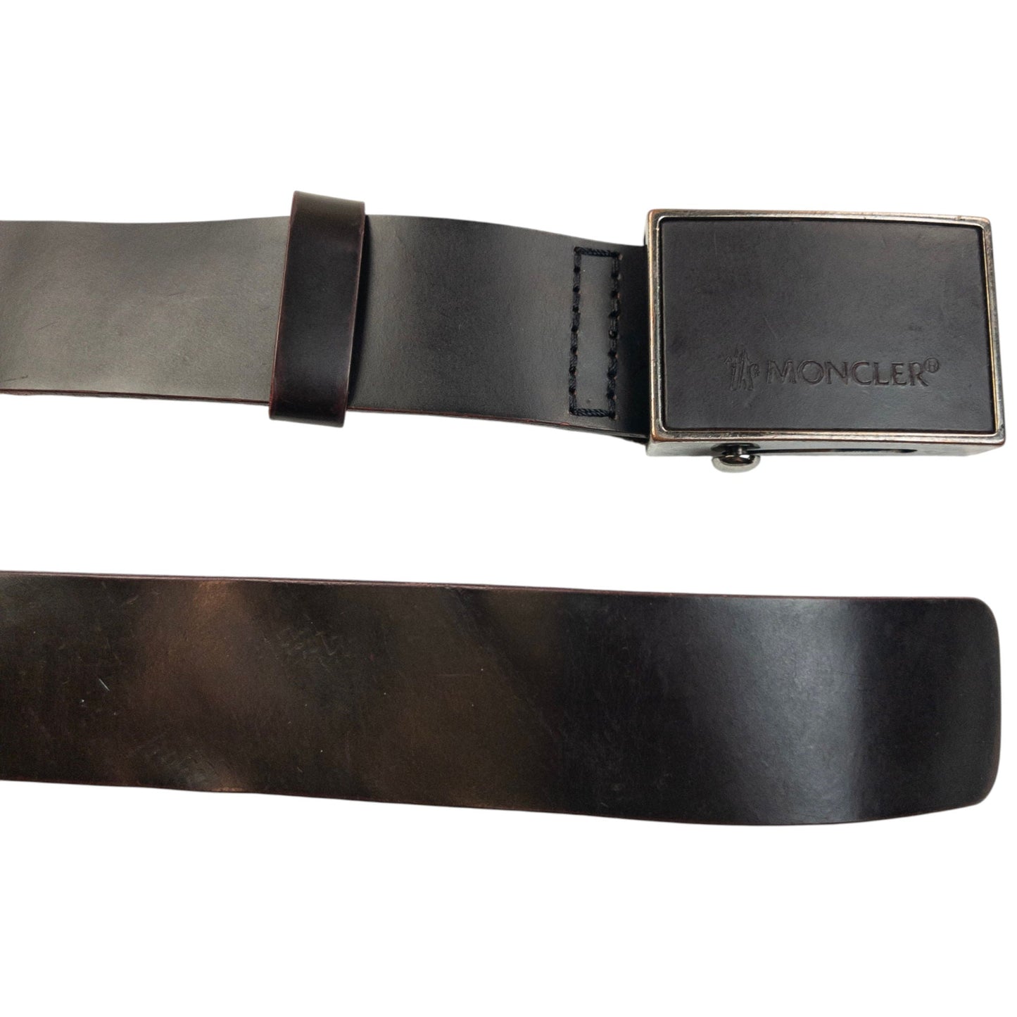 Vintage 90s Moncler Leather Belt One SIze | O/S, Black