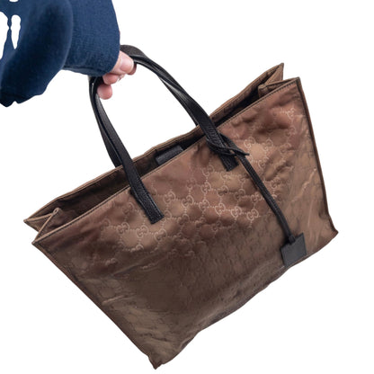 Vintage Gucci Embossed Monogram Shoulder Bag