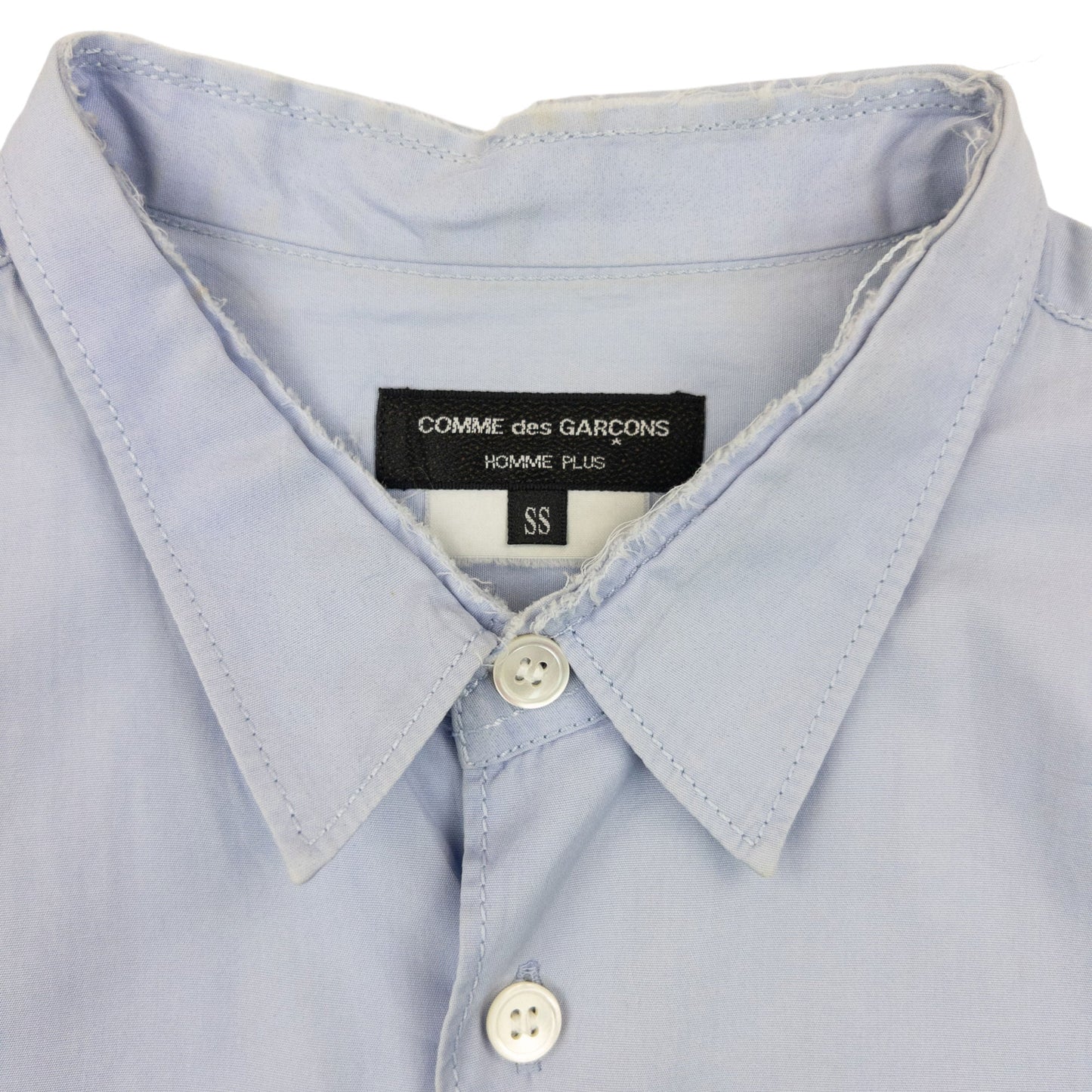 Vintage 2000s Comme Des Garçons HOMME Plus Long Sleeve Button Up Shirt Size S | Small, Blue