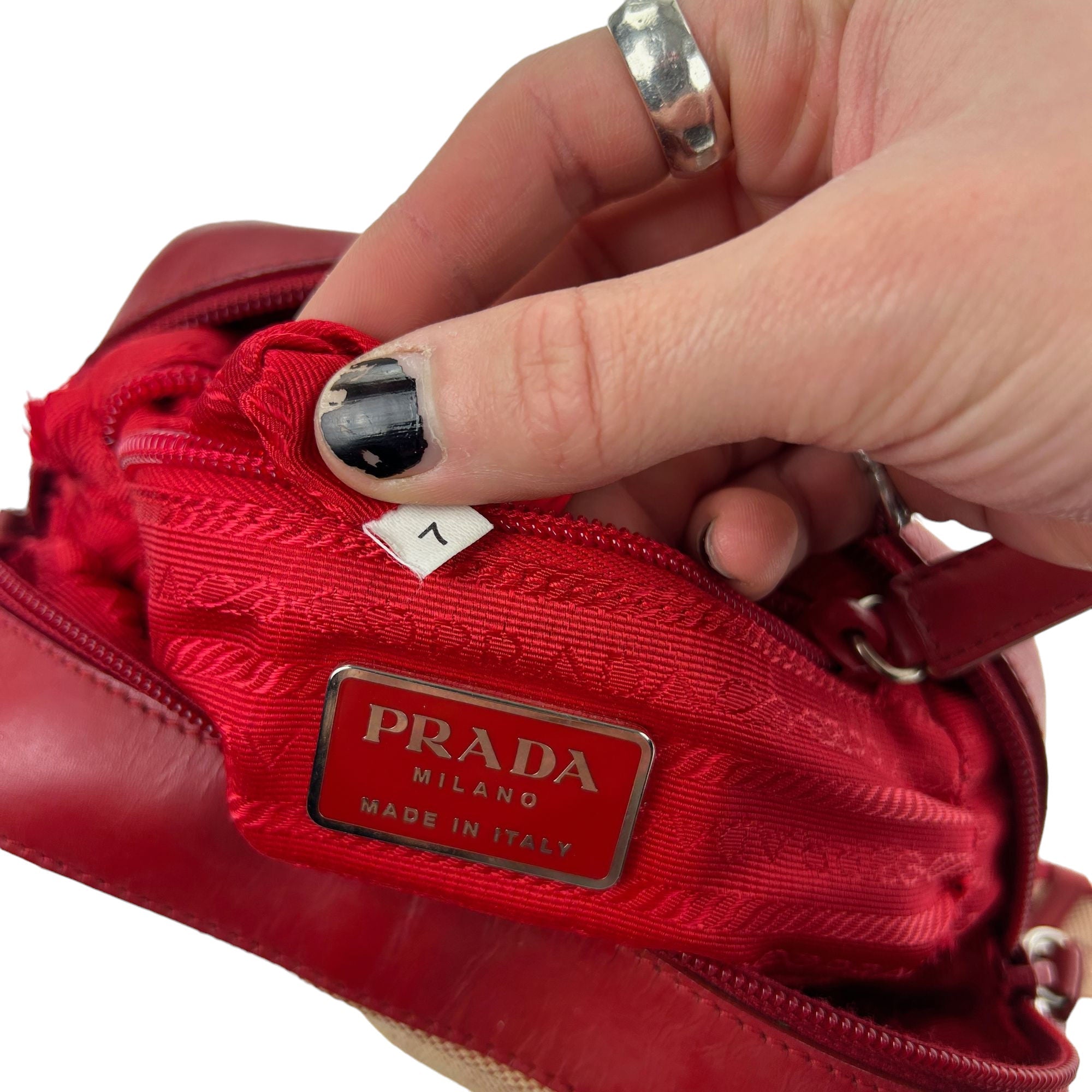 Vintage 1999 Prada Canvas And Leather Cross Body Bag – Known Source