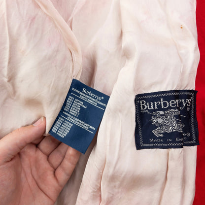 Vintage 90s Burberry Zip Up Jacket Size M | Medium, Red