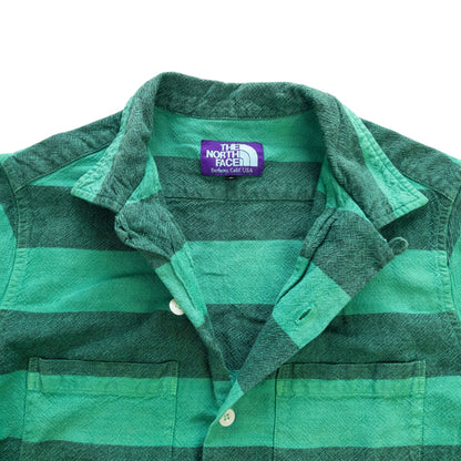 Vintage The North Face Purple Label Short Sleeve Striped Shirt Size S