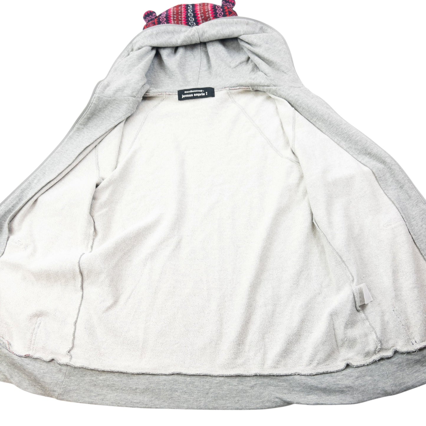Vintage 2000s Mercibeaucoup By Issey Miyake Full Zip Ear Hoodie Size XS | XS, Grey