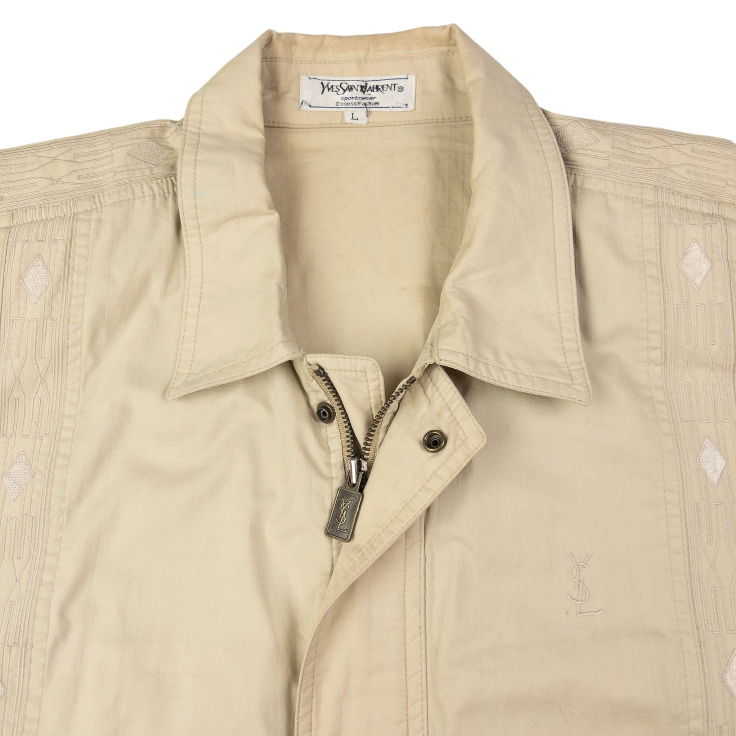 Vintage YSL Yves Saint Laurent Zip Up Jacket Size L