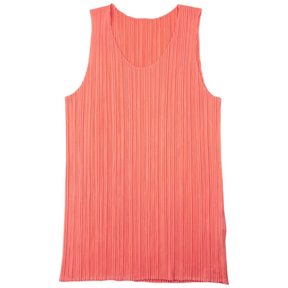 Vintage 90s Issey Miyake Pleated Vest Top Womens Size L | Large, Pink