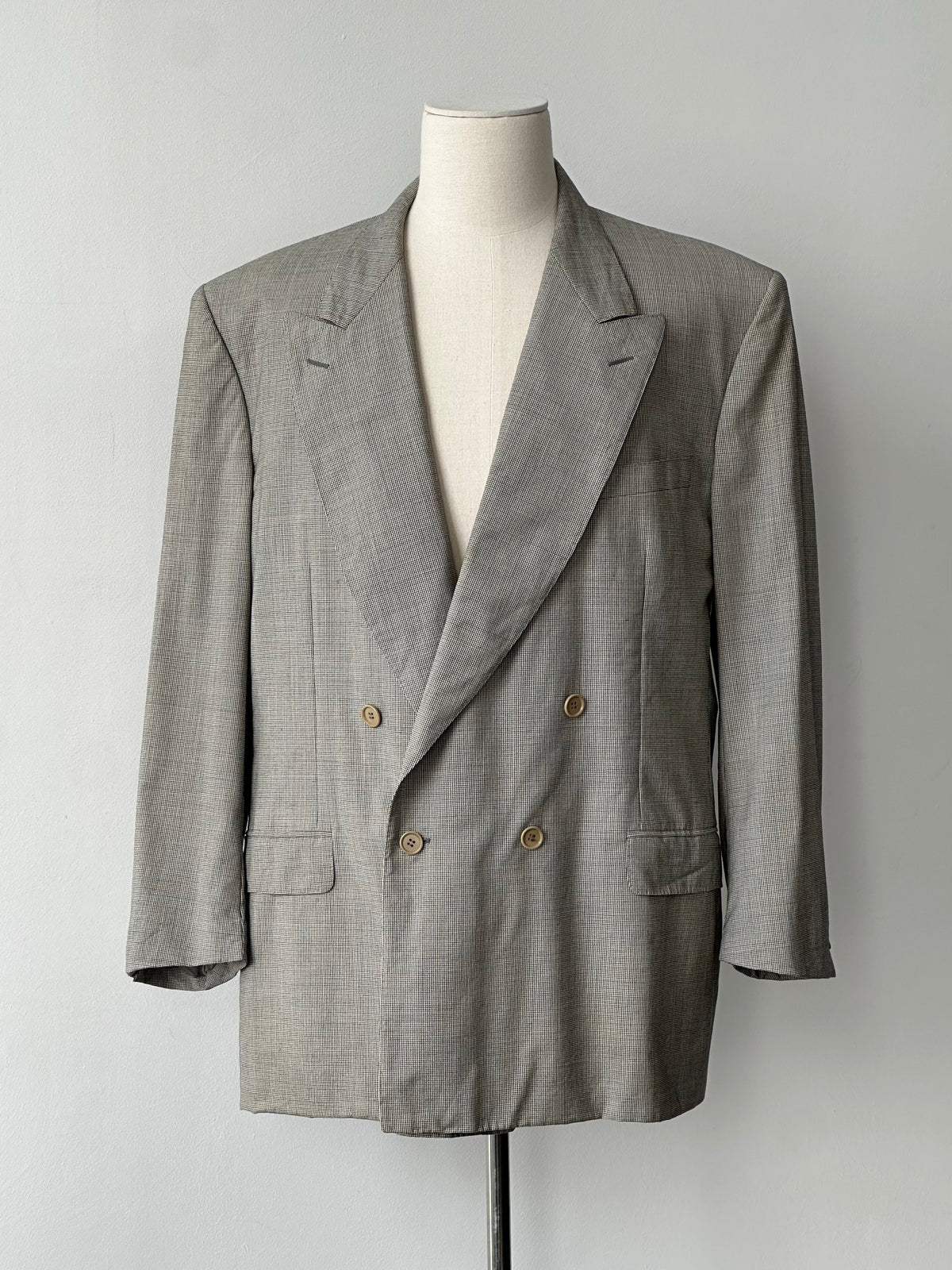 Canali 1980s Pure Wool Double Breasted Blazer - 48L