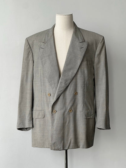 Canali 1980s Pure Wool Double Breasted Blazer - 48L