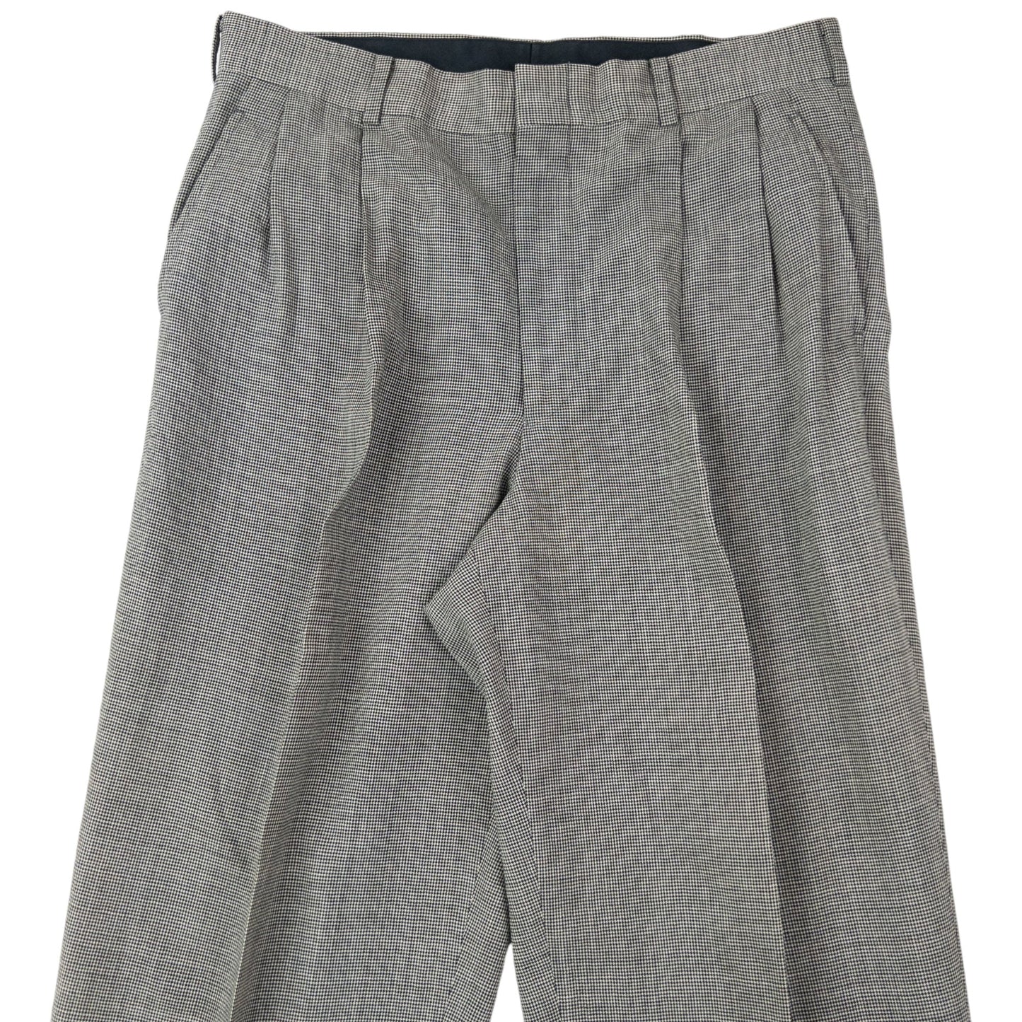 Vintage 90s Issey Miyake Checkered Jacket & Trousers Suit Set Size L | Large, Grey