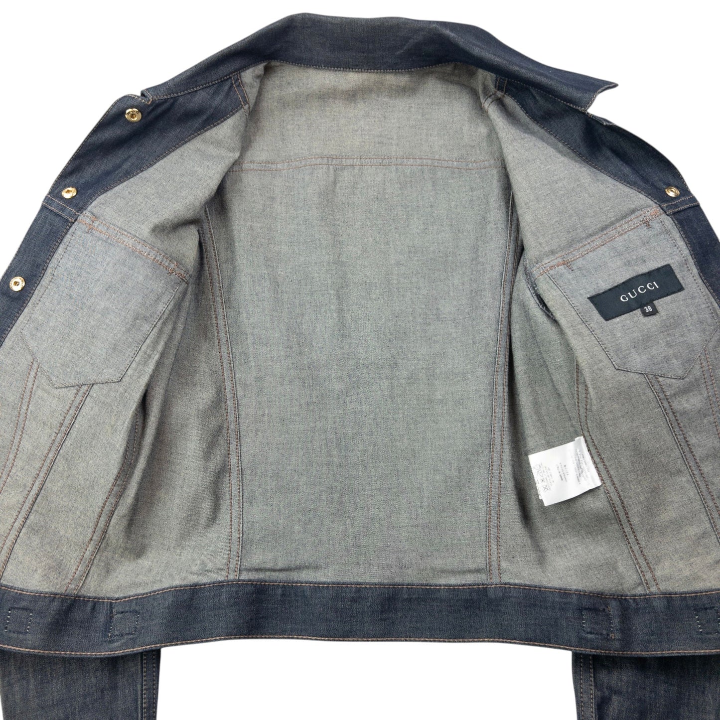 Vintage SS2000 Gucci Denim Jacket Womens Size S | Small, Multicoloured