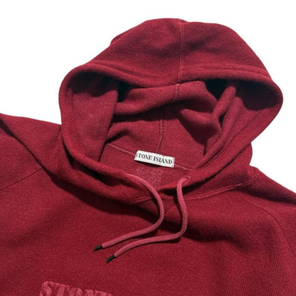 Stone Island 90's Pullover Hoodie | Large, Burgundy