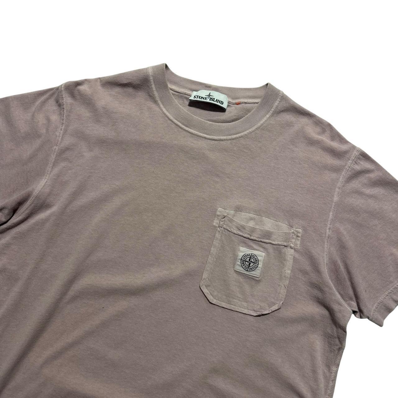 Stone Island Side Pocket T-Shirt | Large, Mauve