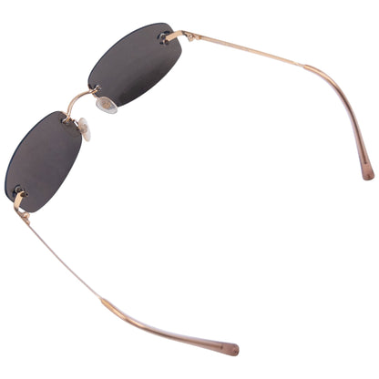 Vintage 2000s Chanel Rimless Sunglasses | O/S, Brown