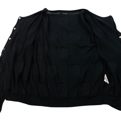 Vintage 90s Yohji Yamamoto Polka Dot Cardigan Womens Size M | Medium, Black