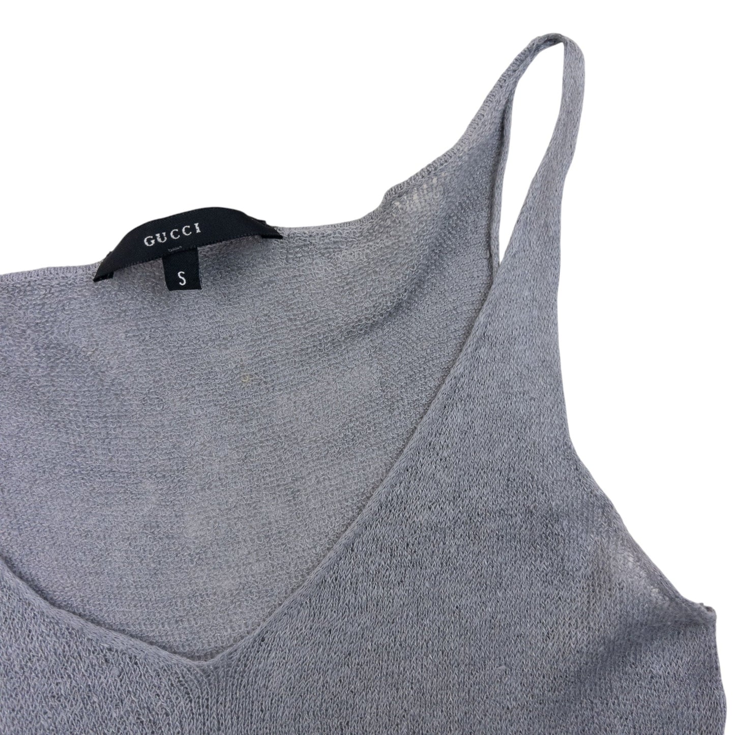 Vintage 90s Gucci By Tom Ford Linen Knit Vest Top Womens Size S | Small, Grey