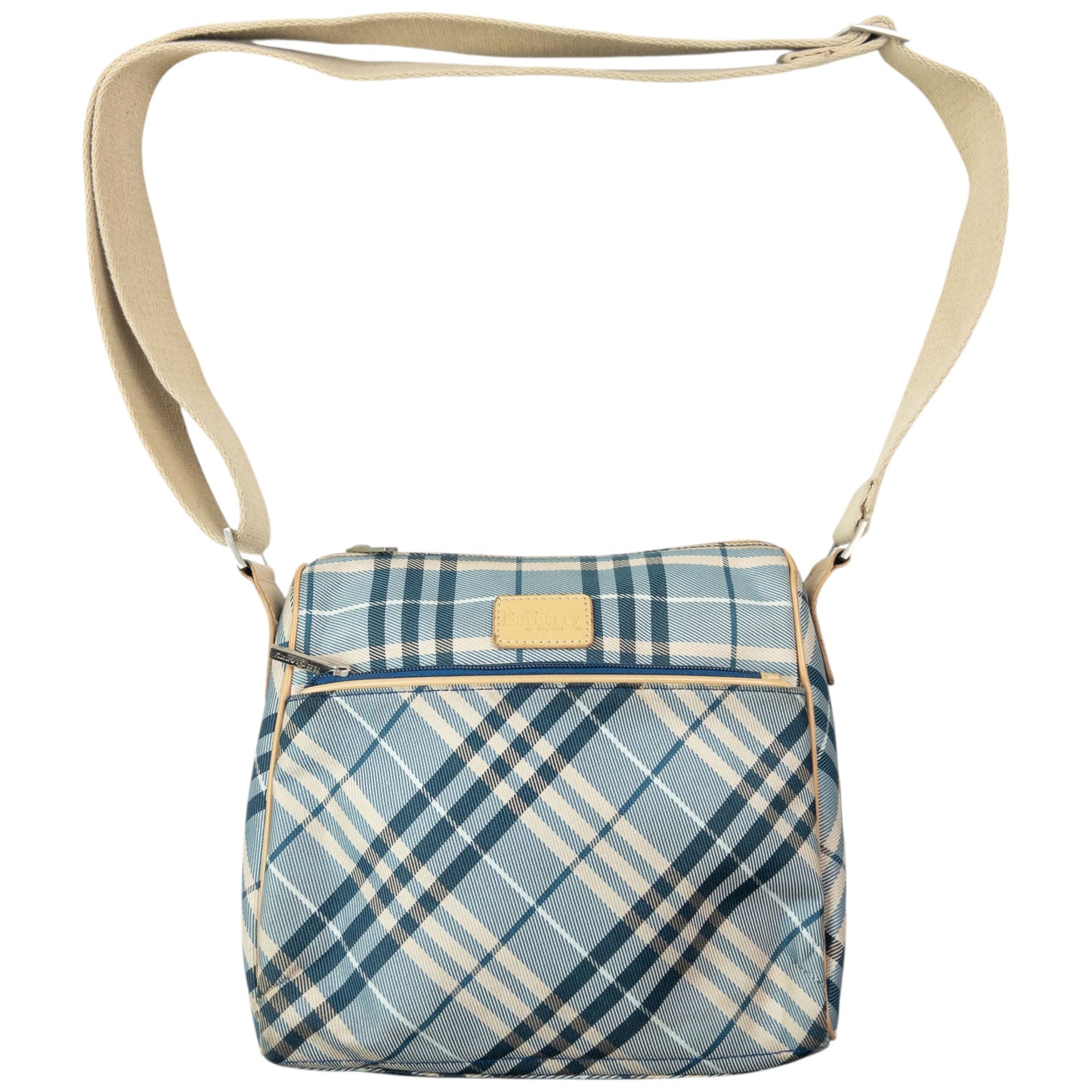 Vintage 2000s Burberry Blue Label Nova Check Crossbody Bag | O/S, Beige