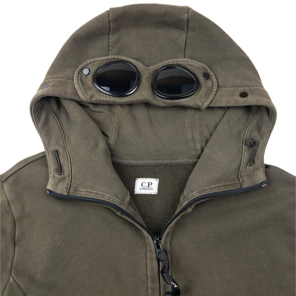 Vintage 2000s CP Company Goggle Hood Zip Up Hoodie Size M | Medium, Green