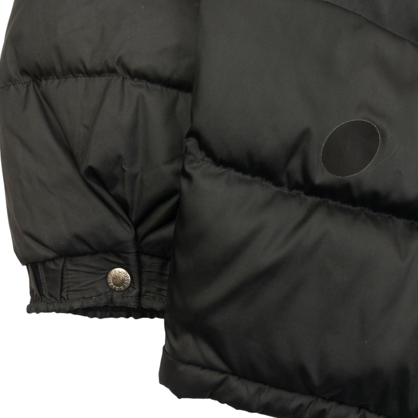 Vintage 2000s Dolce & Gabbana Fur Collar Puffer Jacket Womens Size M | Medium, Black