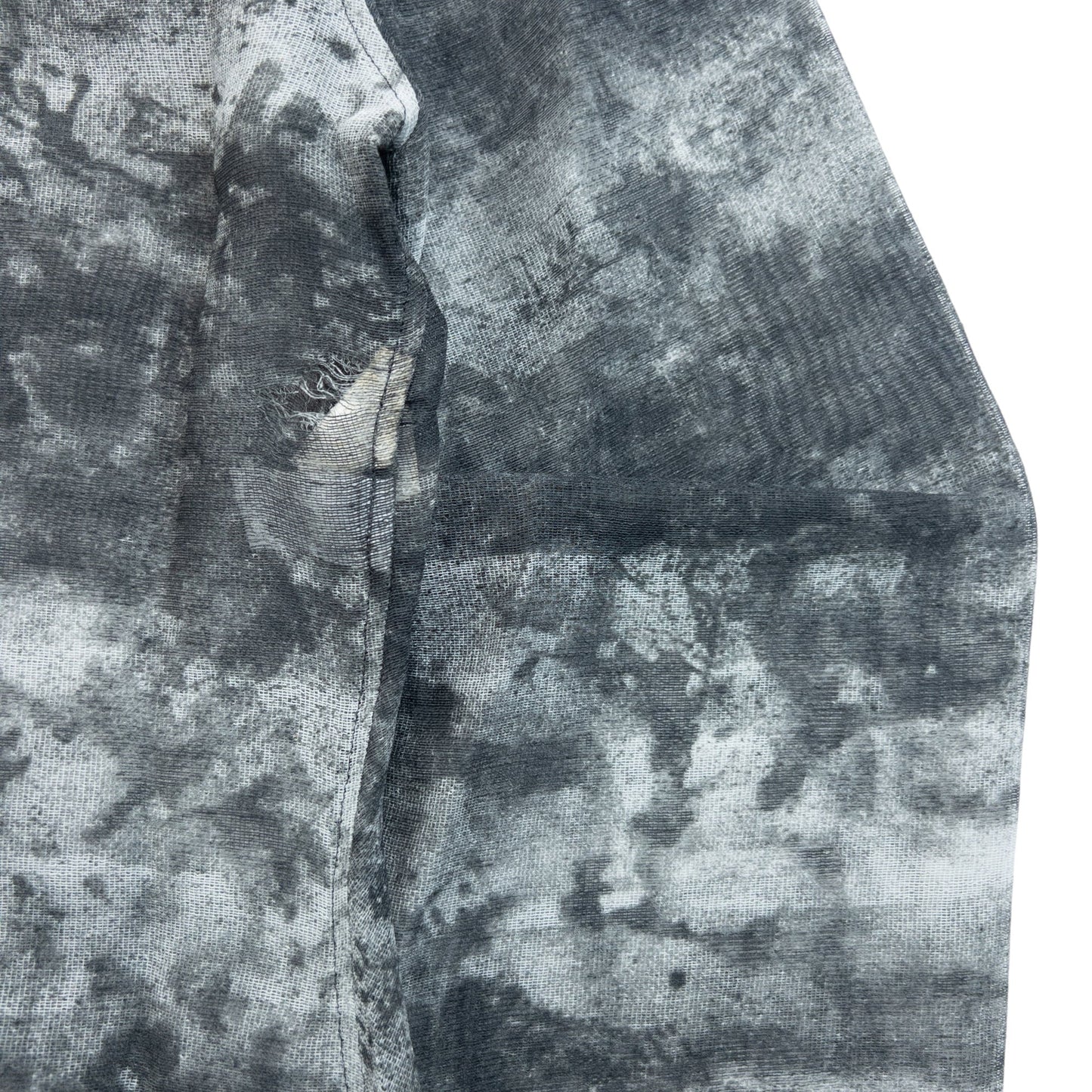 Vintage 90s Jean Paul Gaultier Femme Ruched Mesh Blouse Womens Size S | Small, Grey