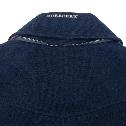 Vintage 2000s Burberry Nova Check Lined Wool Peacoat Jacket Womens Size M