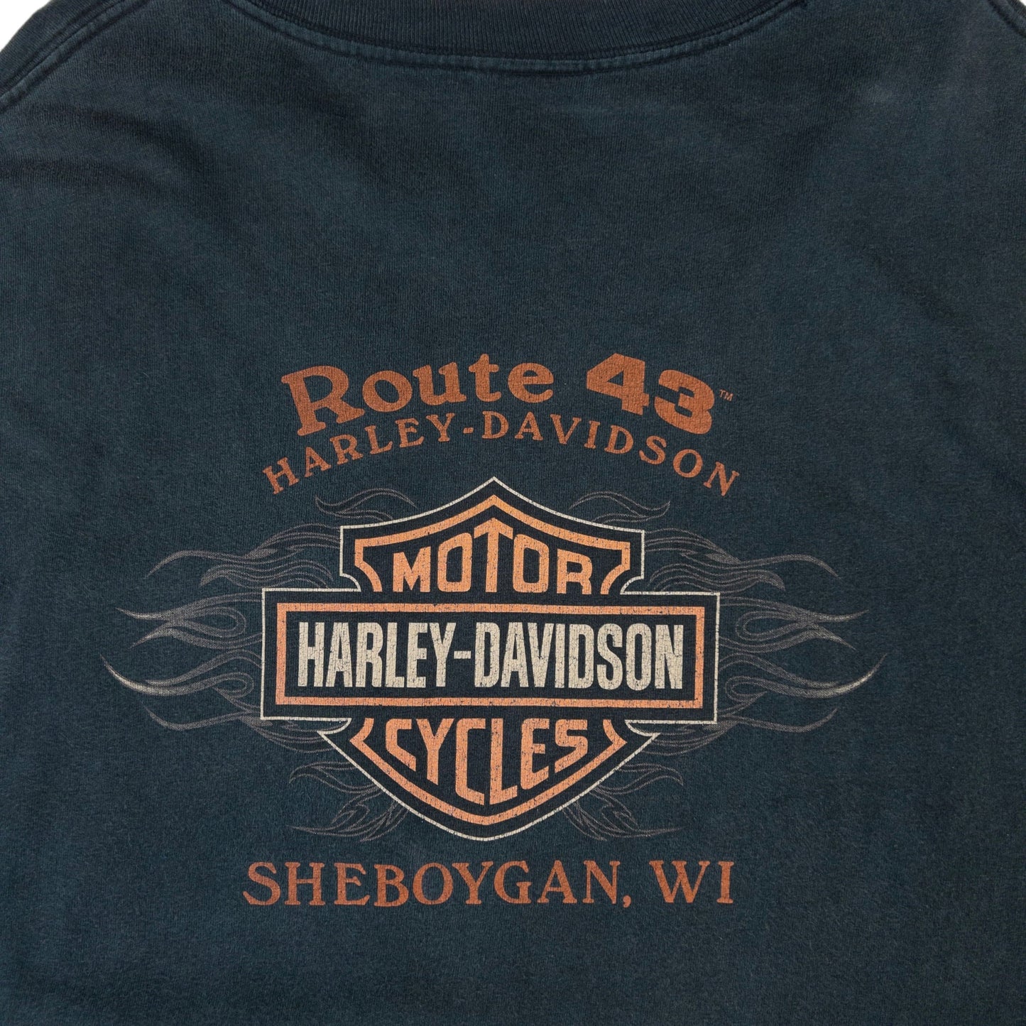 Vintage Harley Davidson Flame Graphic T Shirt Size XL