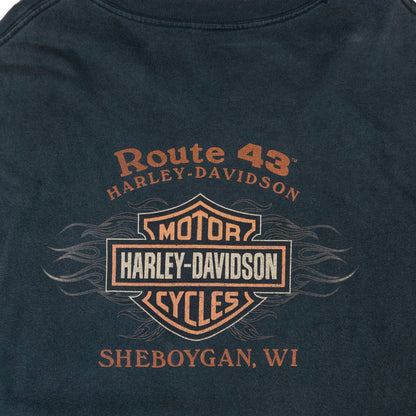 Vintage Harley Davidson Flame Graphic T Shirt Size XL