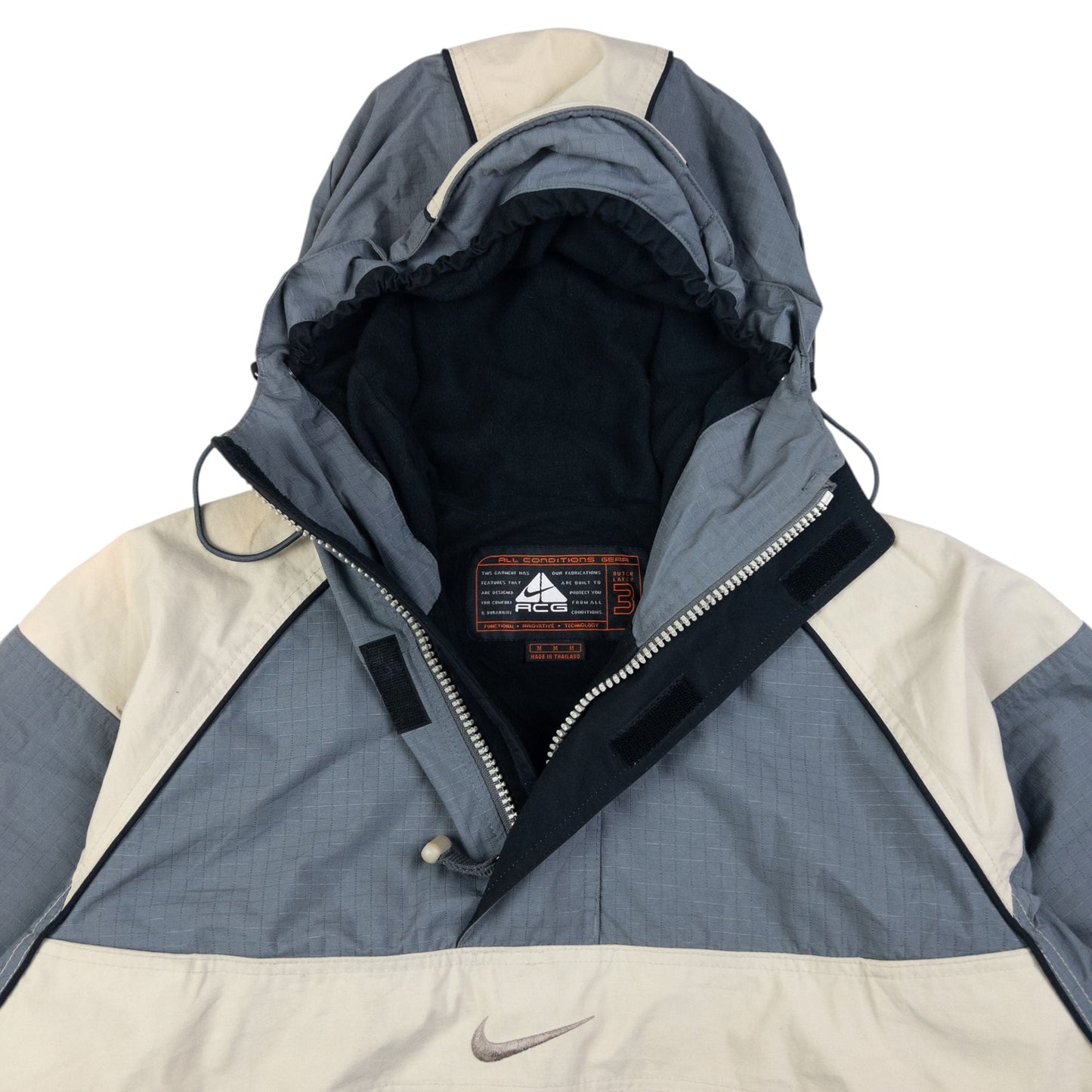 Vintage Nike ACG Q Zip Hooded Waterproof Jacket Size M