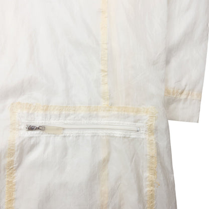 Vintage 90s Issey Miyake Transparent Longline Jacket Size L | Large, Cream