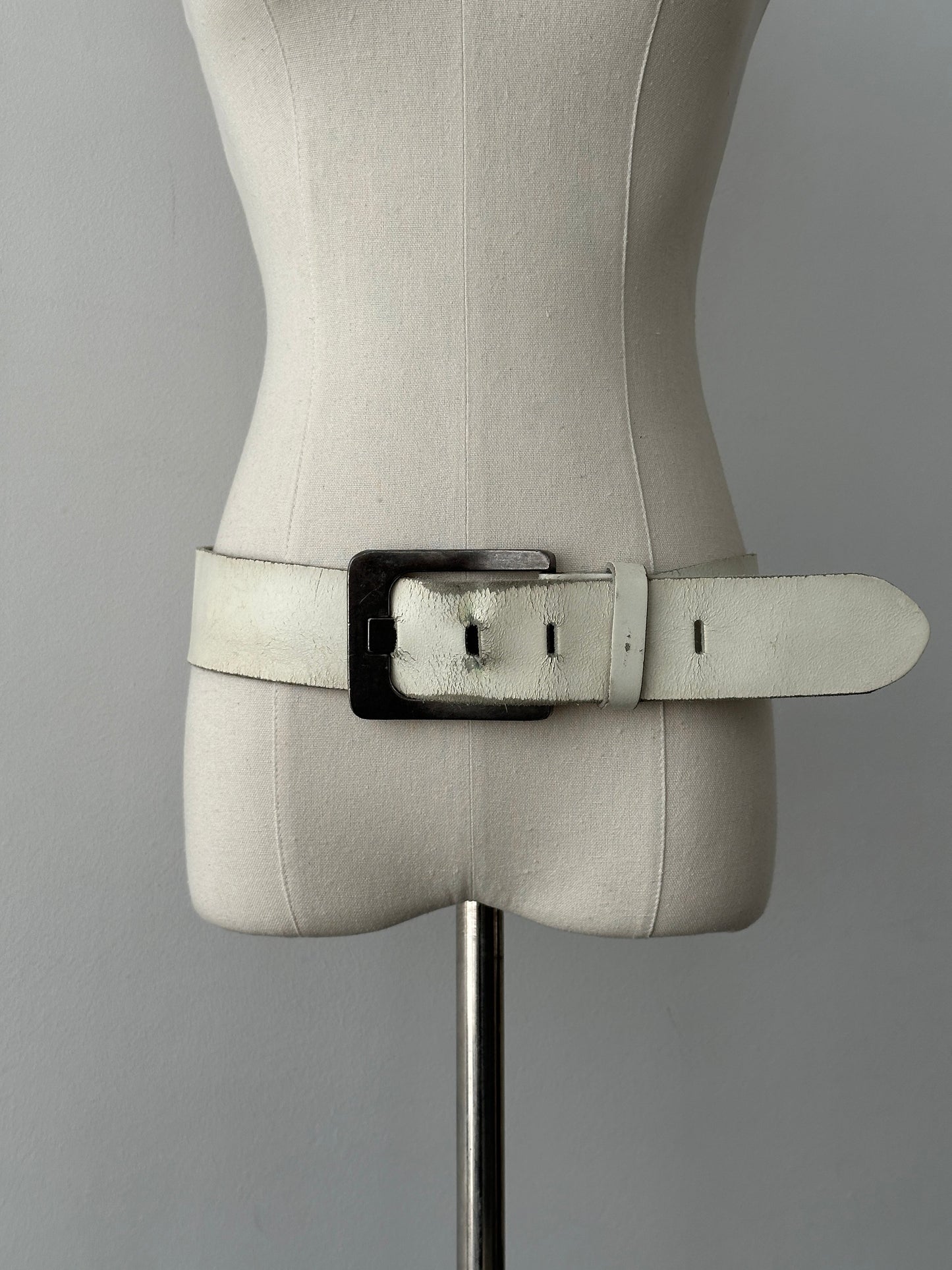 Vintage 1990s Leather Chunky Belt - W34-38