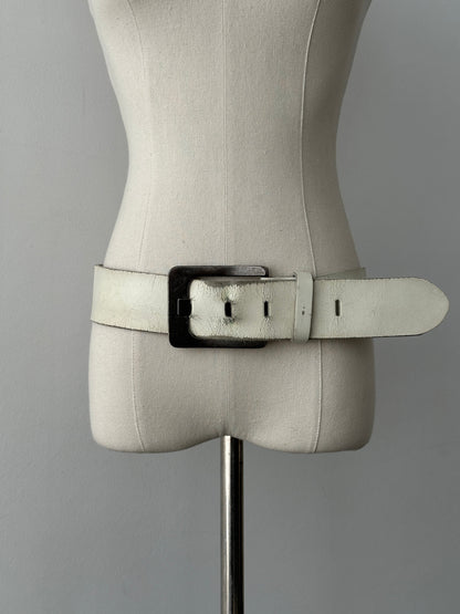 Vintage 1990s Leather Chunky Belt - W34-38