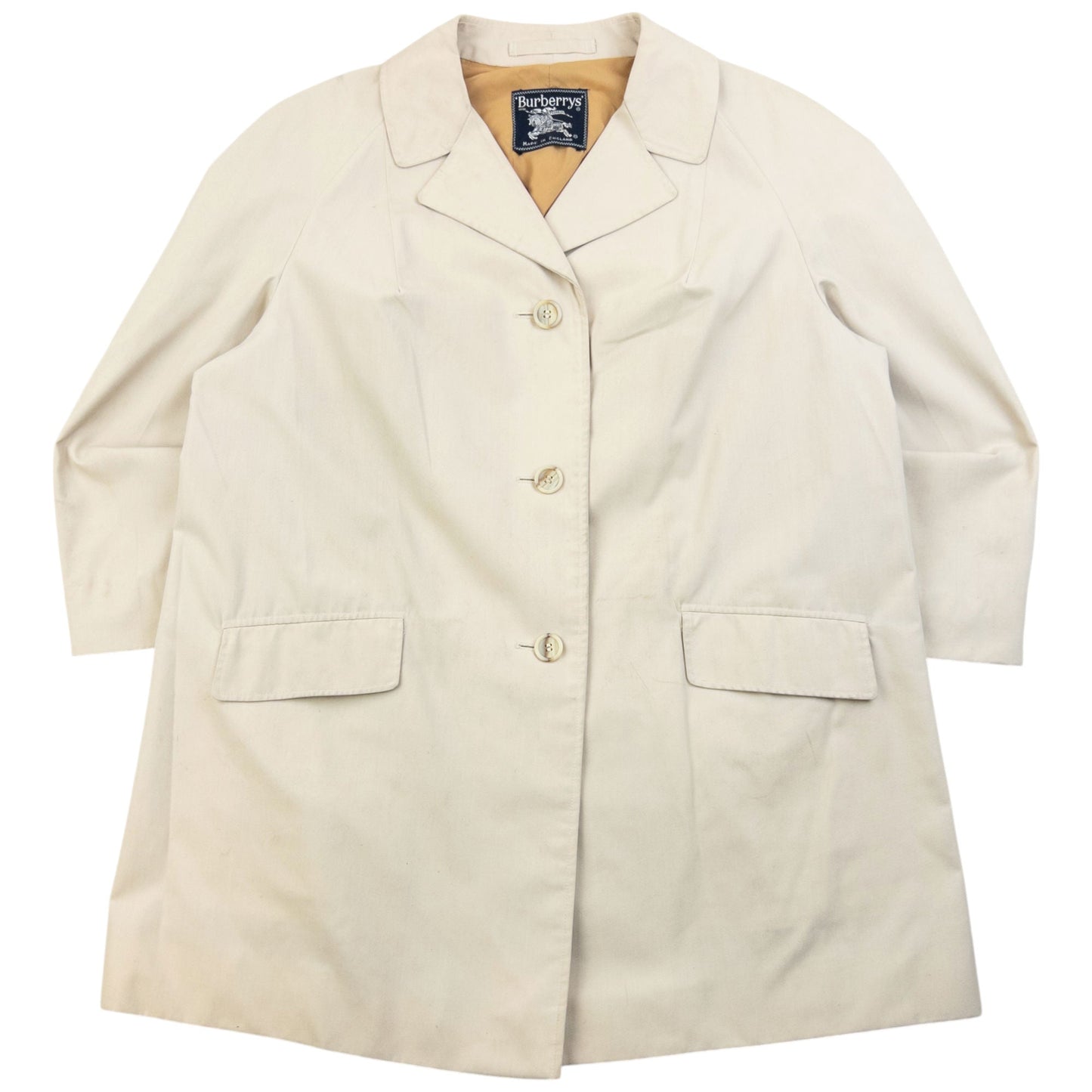Vintage 80s Burberry Commuter II Trench Jacket Womens Size XL | XL, Beige