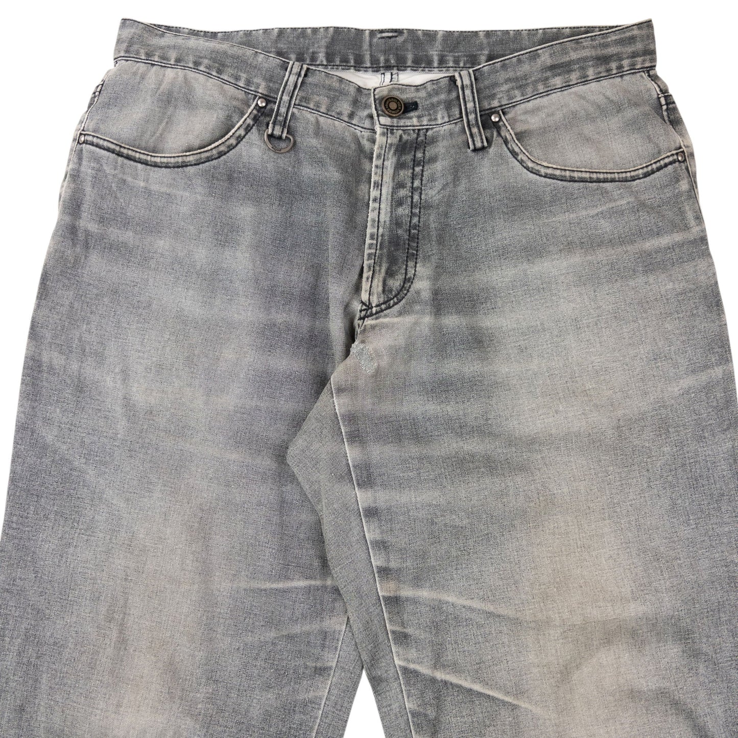 Vintage 90s Gaultier HOMME Objet Lightweight Denim Jeans Size W32 | W32, Grey